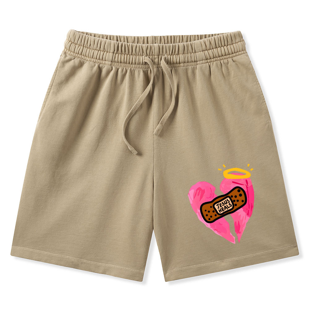 Jesus Heals Christian Washed Shorts