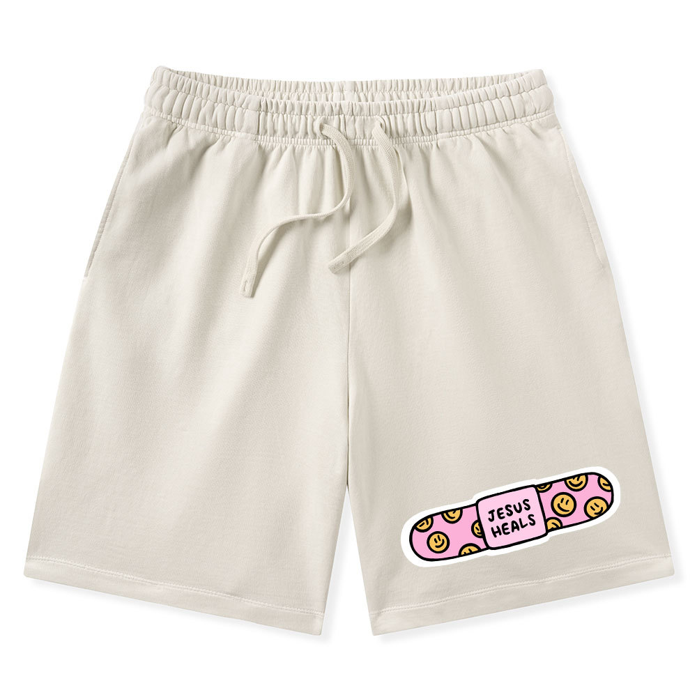 Jesus Heals Christian Washed Shorts