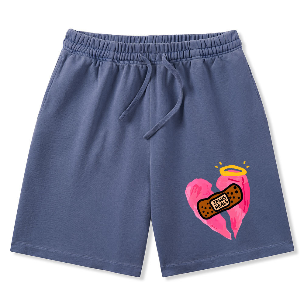 Jesus Heals Christian Washed Shorts