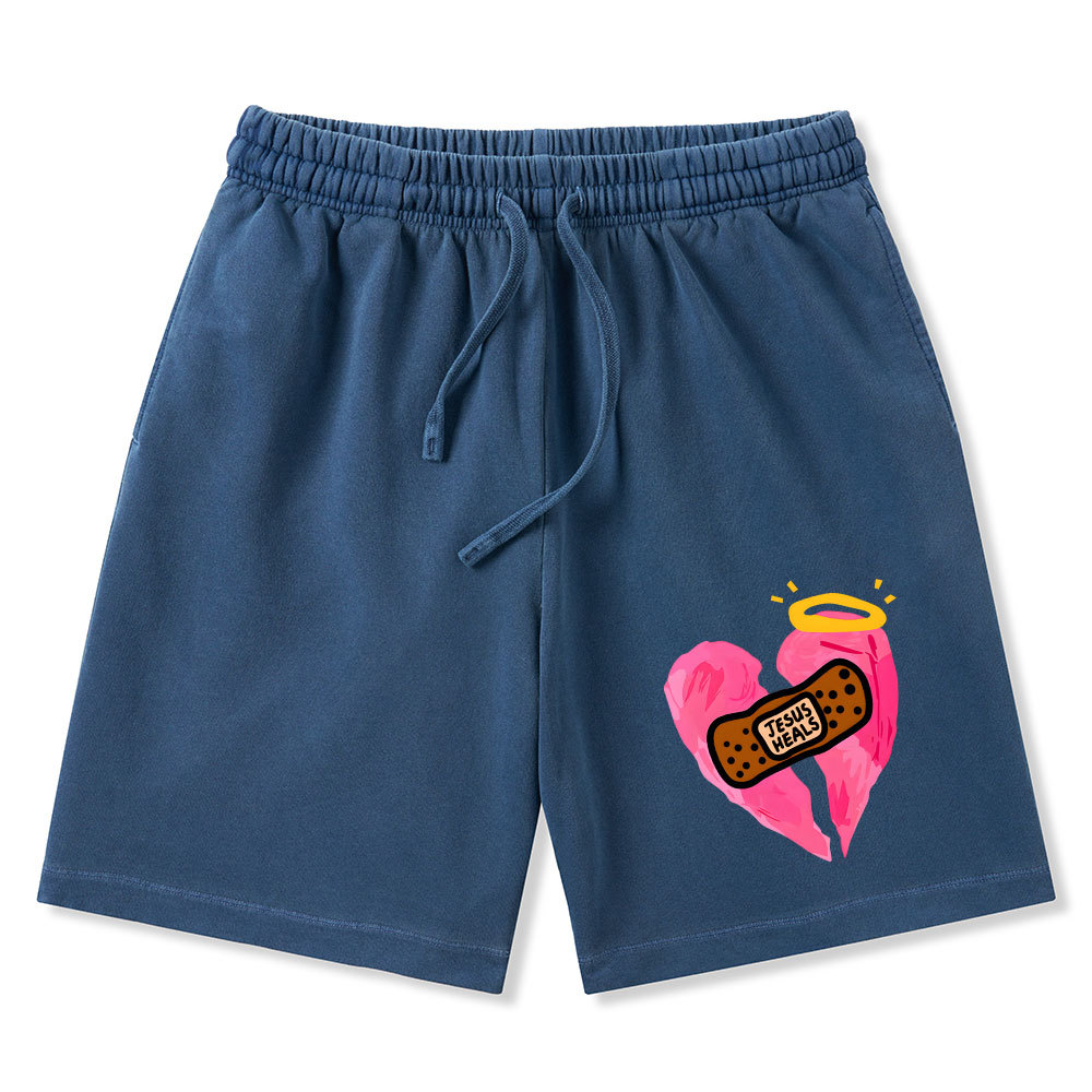 Jesus Heals Christian Washed Shorts