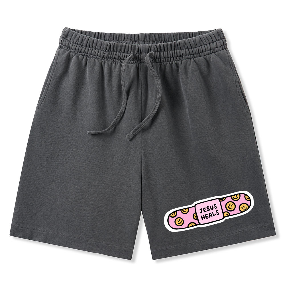Jesus Heals Christian Washed Shorts