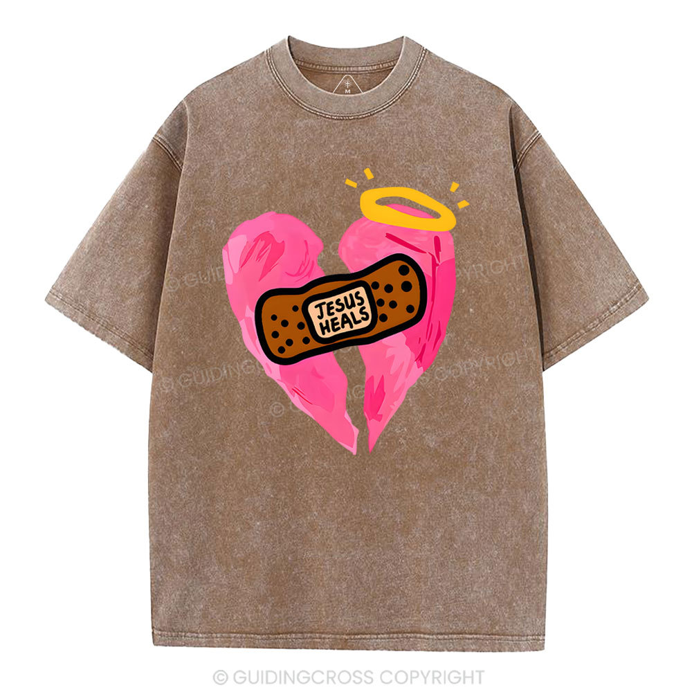 Jesus Heals Christian Washed T-Shirt