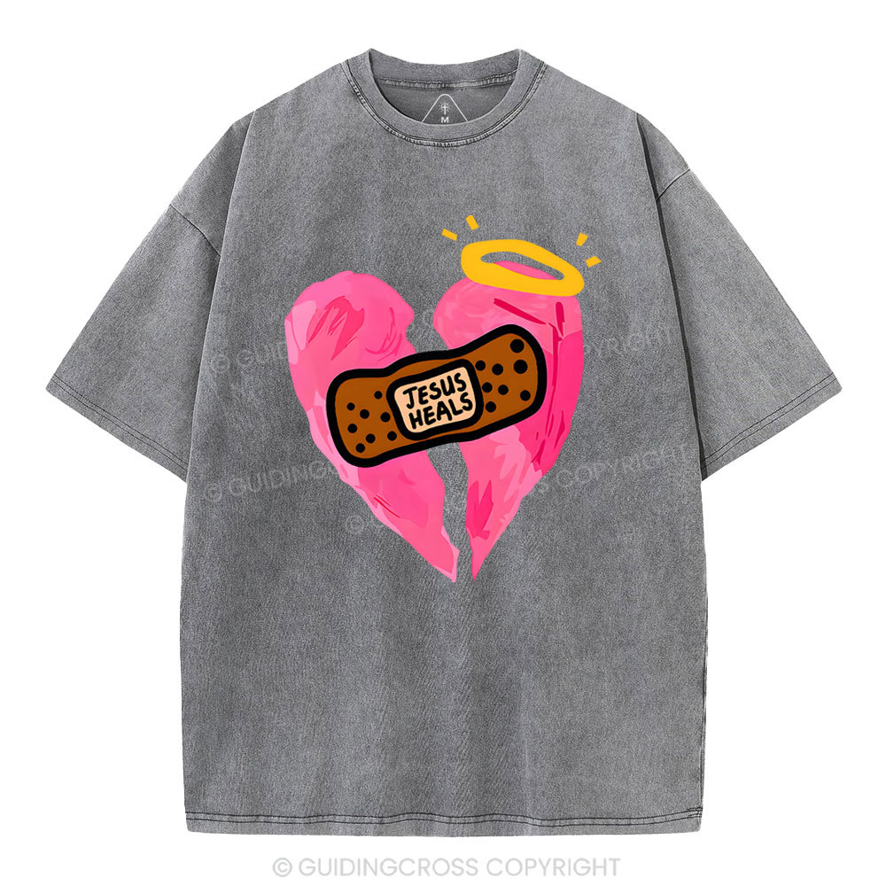 Jesus Heals Christian Washed T-Shirt