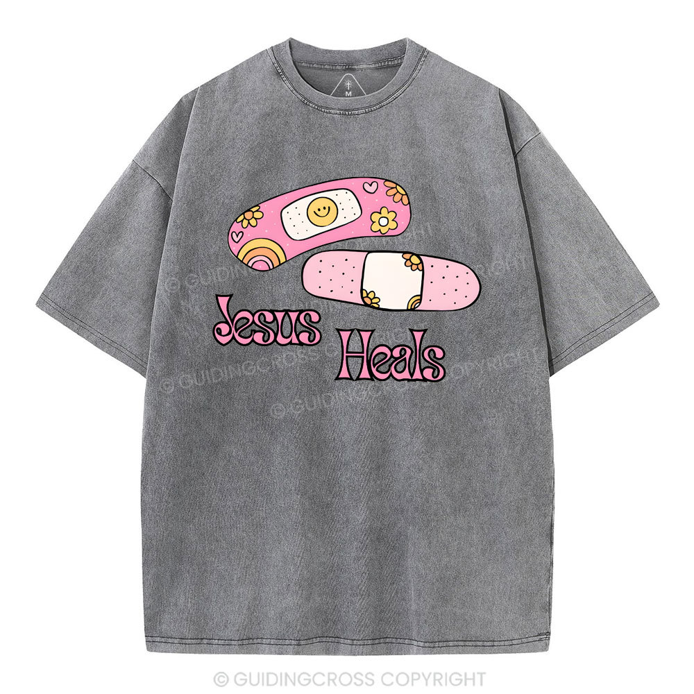 Jesus Heals Christian Washed T-Shirt