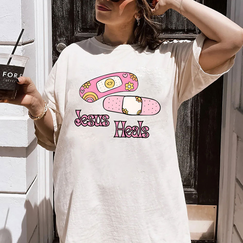 Jesus Heals Christian Washed T-Shirt