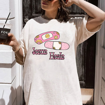 Jesus Heals Christian Washed T-Shirt
