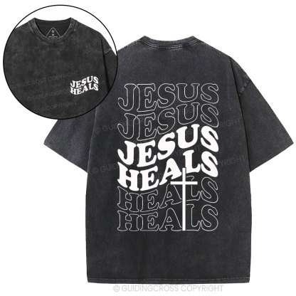 Jesus Heals Christian Washed T-Shirt