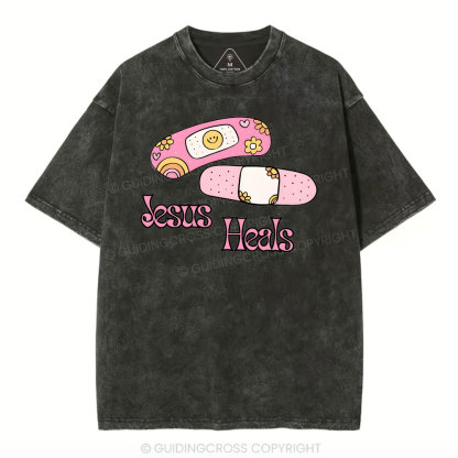 Jesus Heals Christian Washed T-Shirt