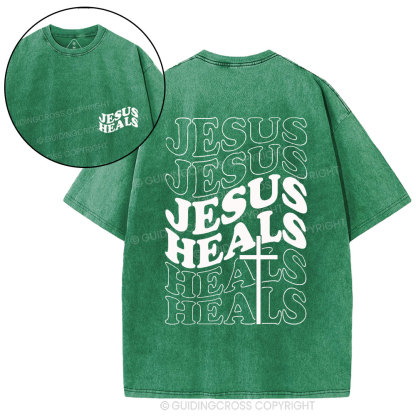 Jesus Heals Christian Washed T-Shirt