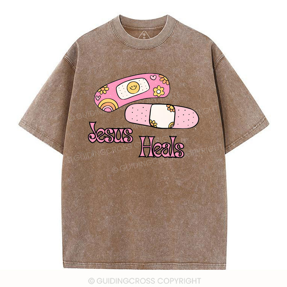 Jesus Heals Christian Washed T-Shirt
