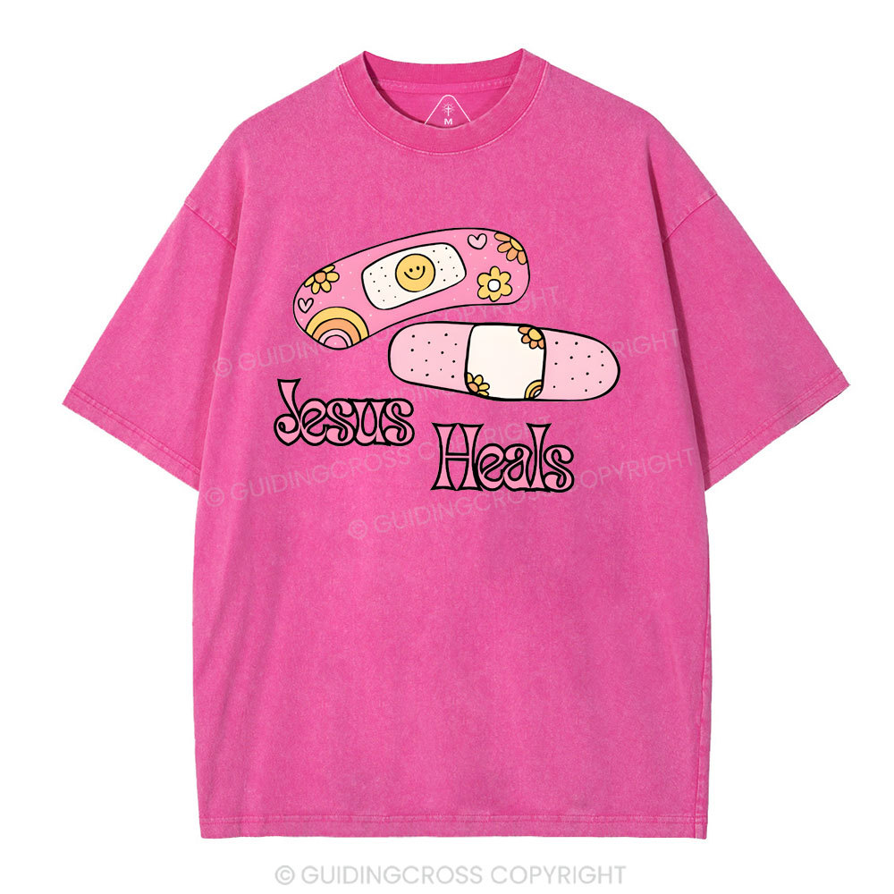 Jesus Heals Christian Washed T-Shirt