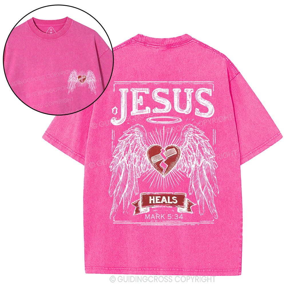Jesus Heals Christian Washed T-Shirt