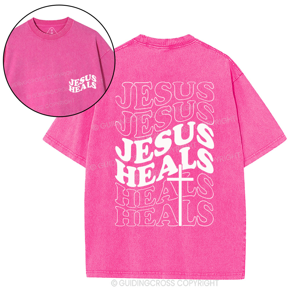 Jesus Heals Christian Washed T-Shirt