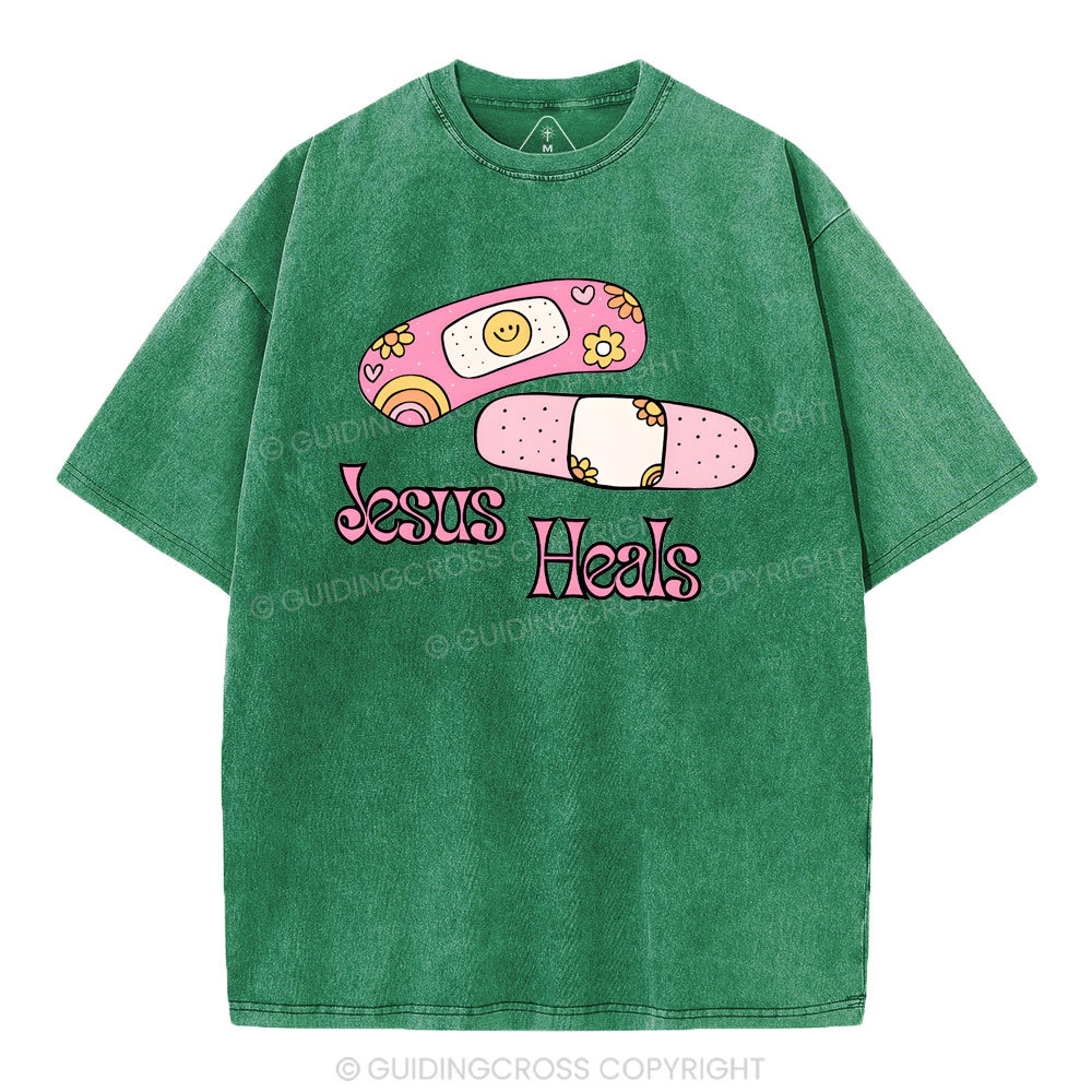 Jesus Heals Christian Washed T-Shirt