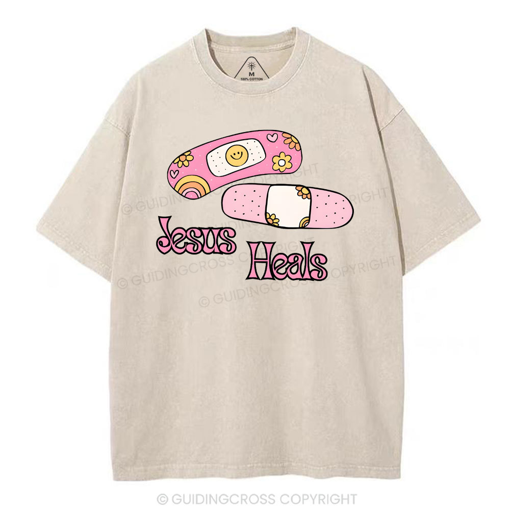 Jesus Heals Christian Washed T-Shirt