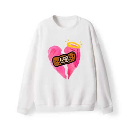 Jesus Heals Broken Heart Christian Lightweight Sweater