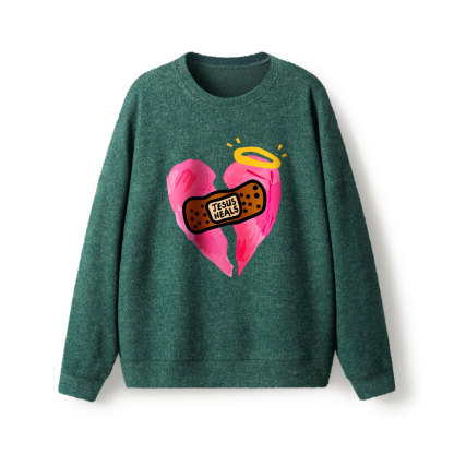 Jesus Heals Broken Heart Christian Lightweight Sweater