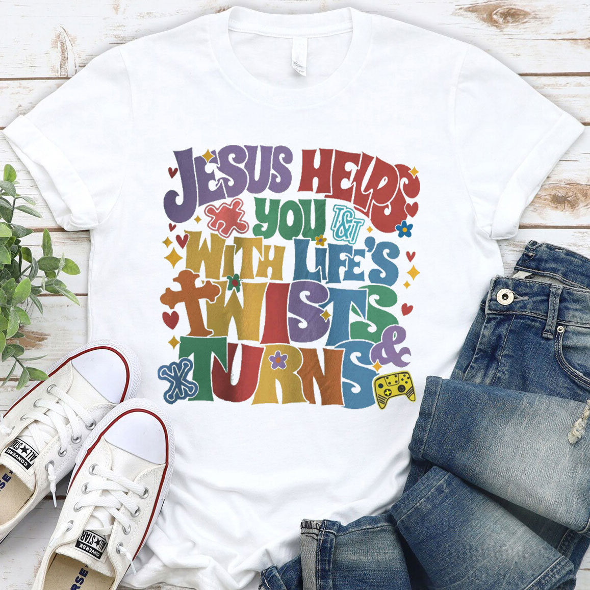 Jesus Helps You Christian T-Shirt