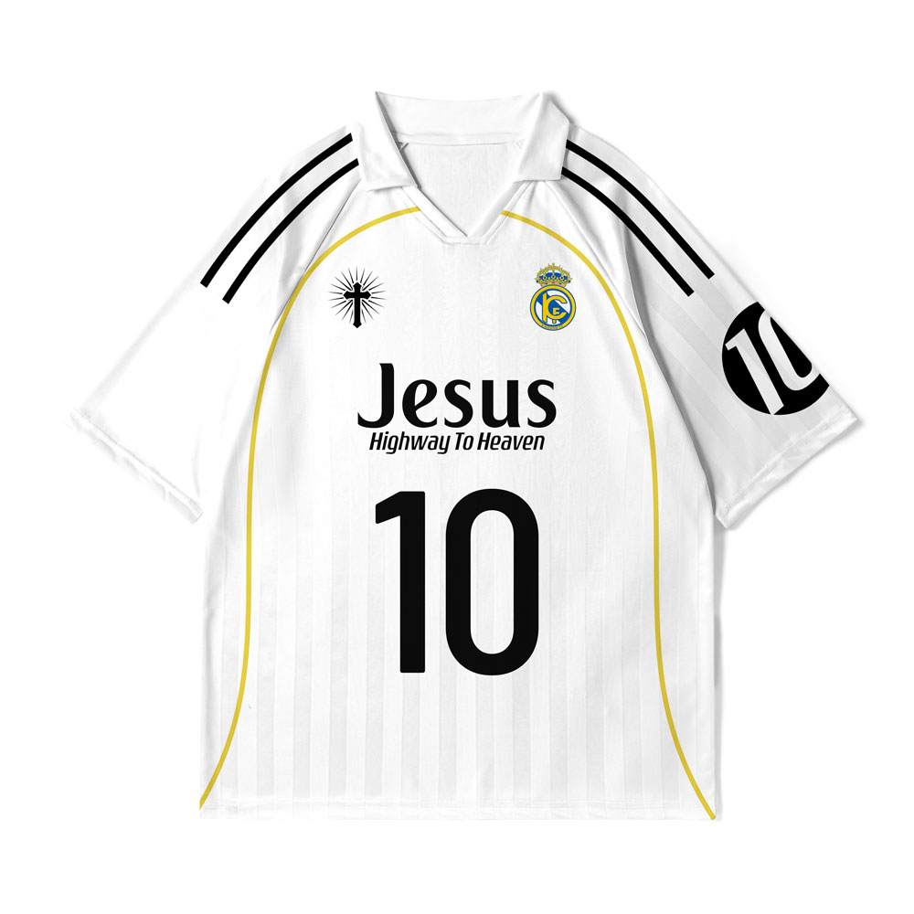 Jesus Highway To Heaven Christian Collar Jersey