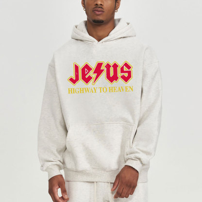 Jesus Highway To Heaven Christian Fleece Hoodie Set