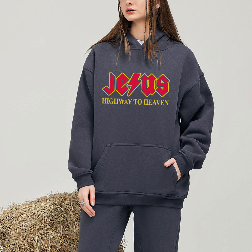 Jesus Highway To Heaven Christian Fleece Hoodie Set