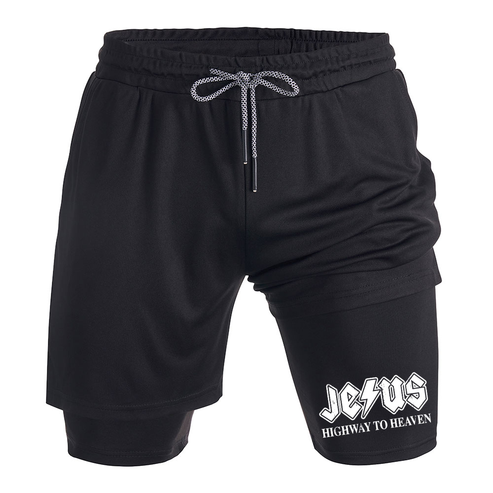 Jesus Highway To Heaven Christian Performance Shorts
