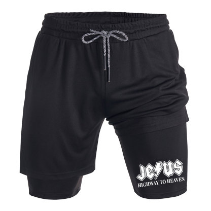 Jesus Highway To Heaven Christian Performance Shorts