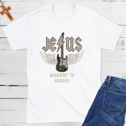Jesus Highway To Heaven Christian T-Shirt