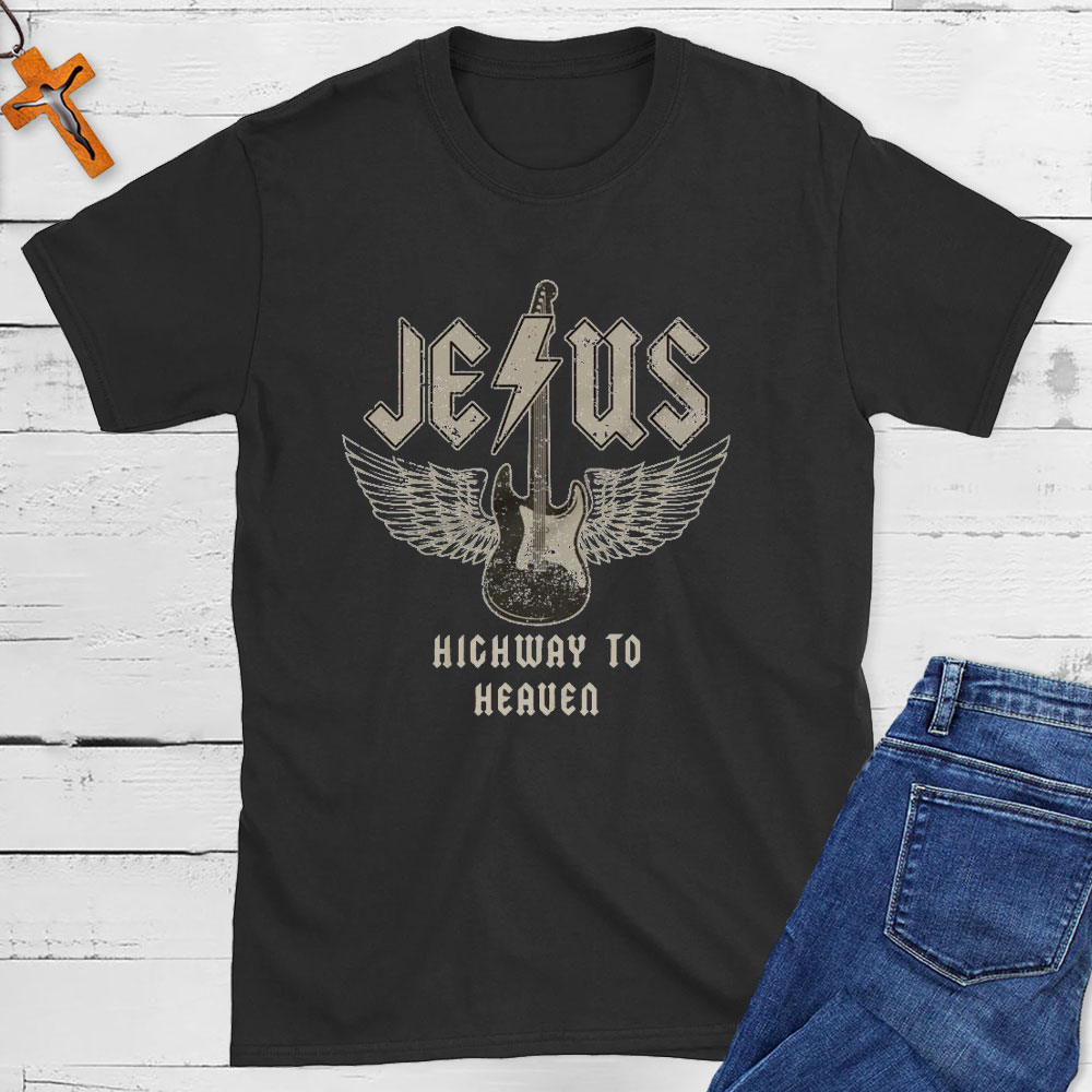 Jesus Highway To Heaven Christian T-Shirt