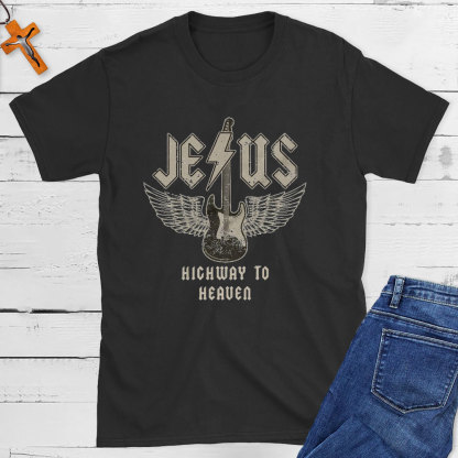 Jesus Highway To Heaven Christian T-Shirt