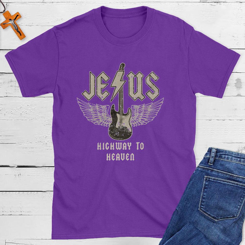Jesus Highway To Heaven Christian T-Shirt