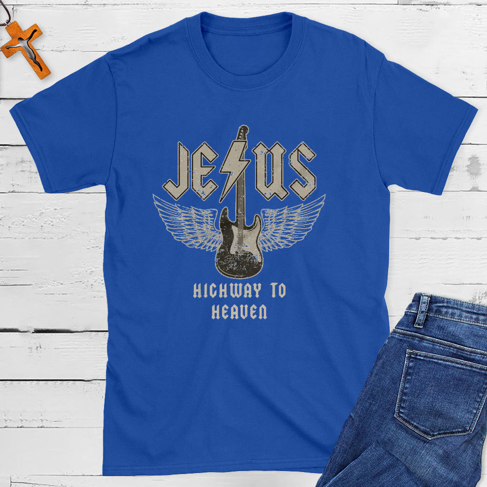 Jesus Highway To Heaven Christian T-Shirt