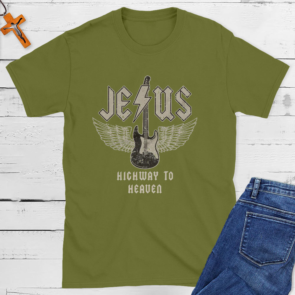 Jesus Highway To Heaven Christian T-Shirt