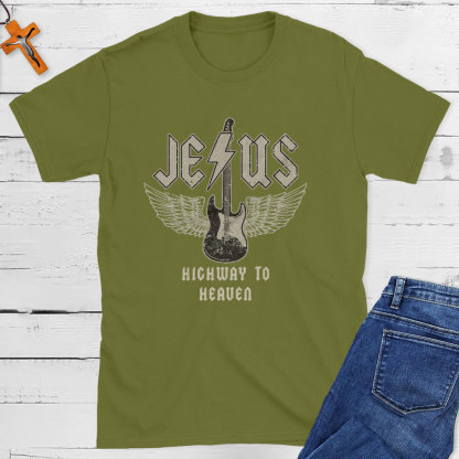 Jesus Highway To Heaven Christian T-Shirt