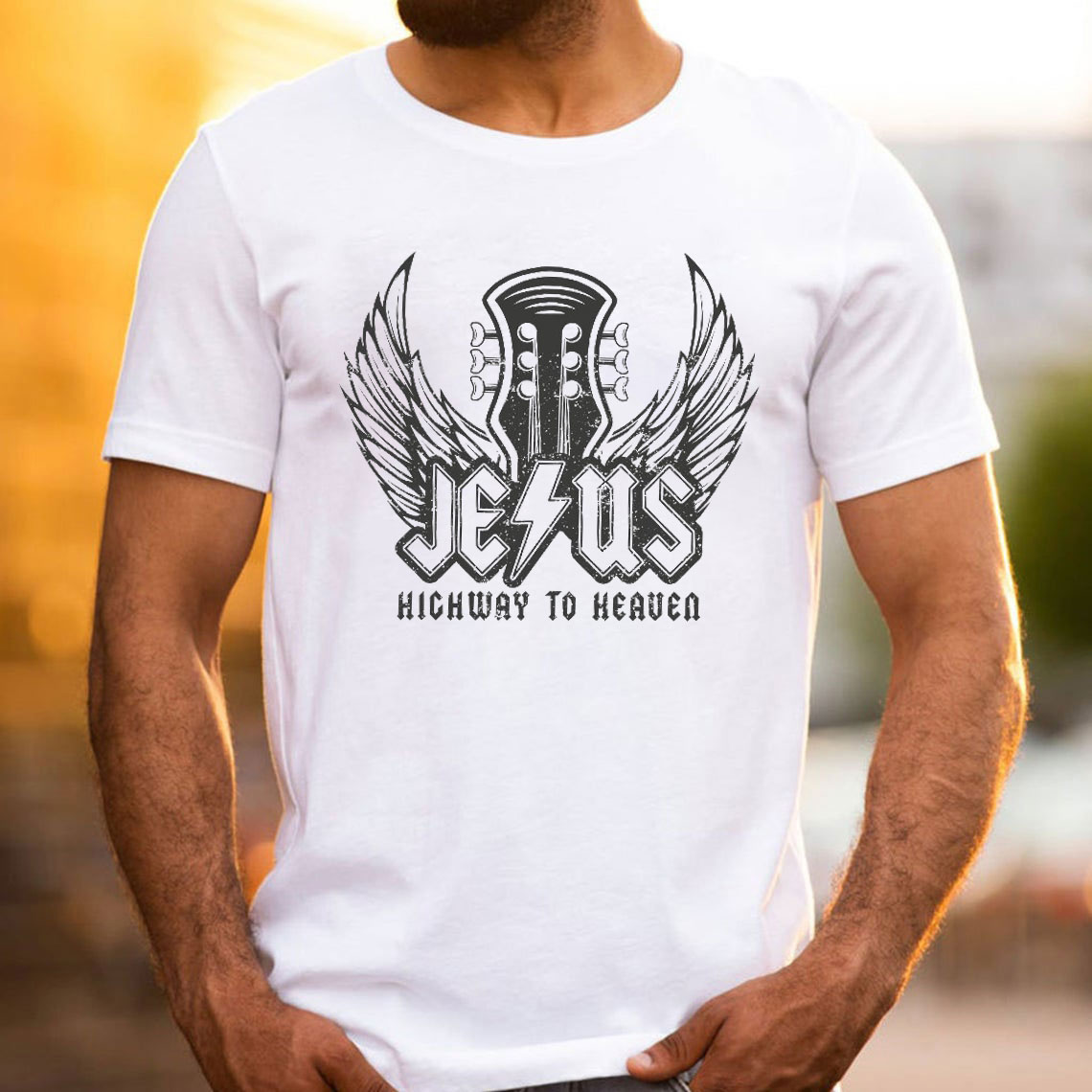 Jesus Highway To Heaven Christian T-Shirt