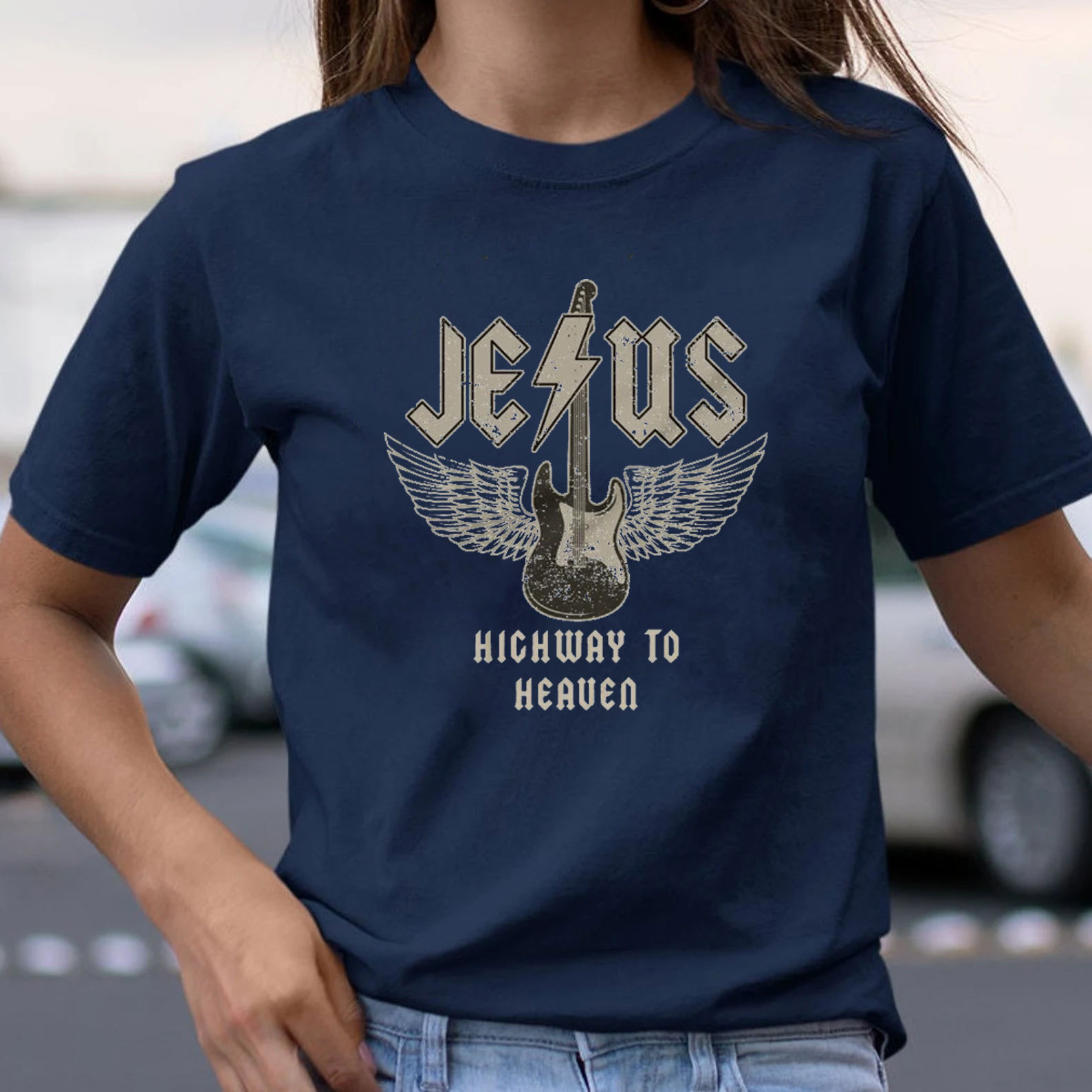 Jesus Highway To Heaven Christian T-Shirt