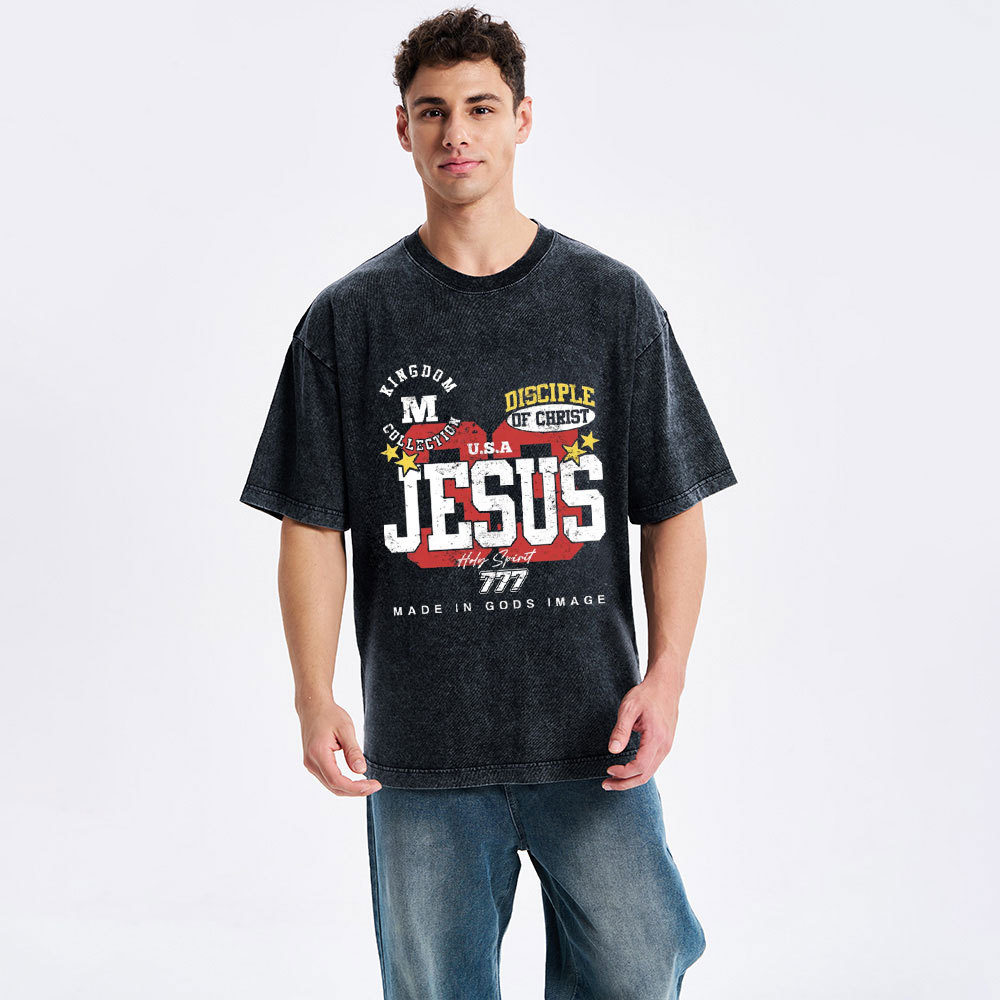 Jesus Holy Spirit  Christian Washed T-Shirt