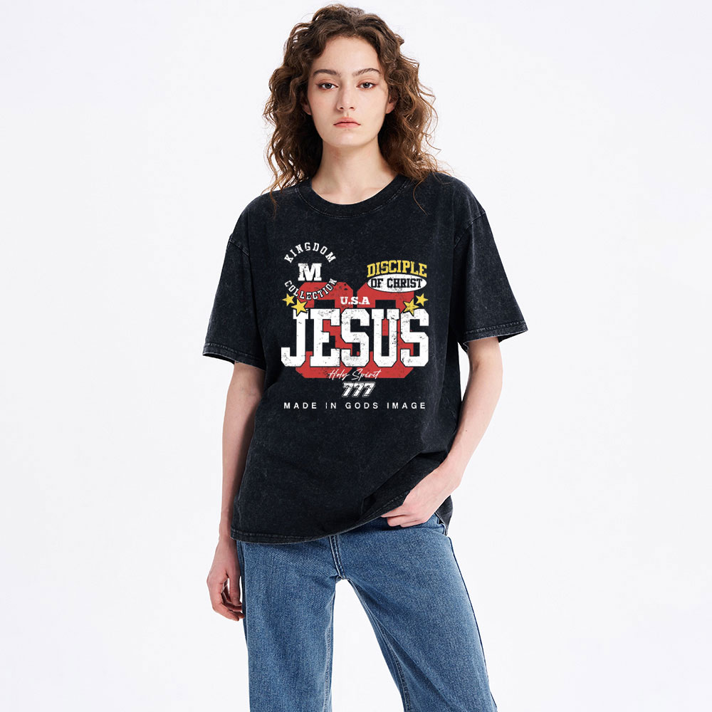 Jesus Holy Spirit  Christian Washed T-Shirt