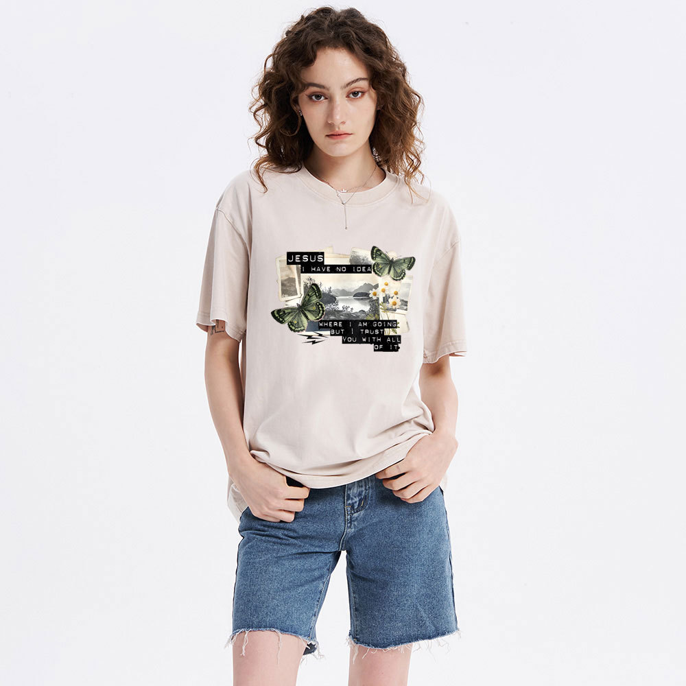 Jesus I Have No Idea Christian Washed T-Shirt