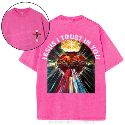 Jesus I Trust In You Christian Washed T-Shirt