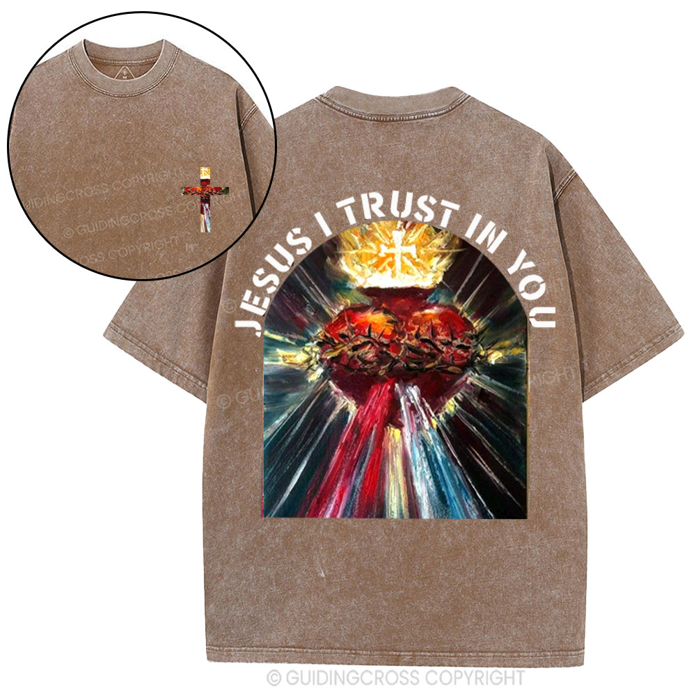Jesus I Trust In You Christian Washed T-Shirt