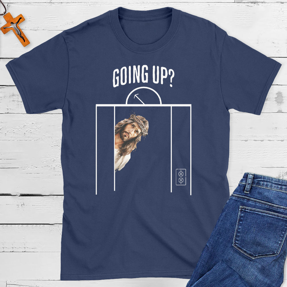 Jesus In Elevator, Going Up Christian T-Shirt