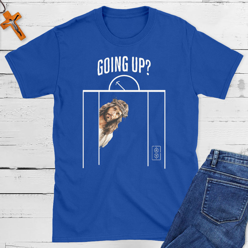 Jesus In Elevator, Going Up Christian T-Shirt