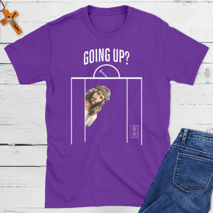 Jesus In Elevator, Going Up Christian T-Shirt