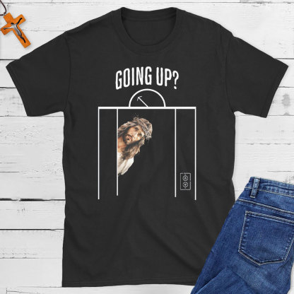 Jesus In Elevator, Going Up Christian T-Shirt