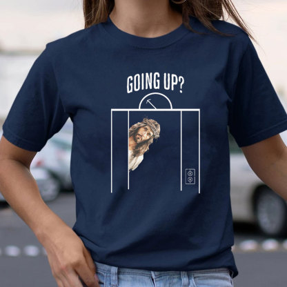 Jesus In Elevator, Going Up Christian T-Shirt