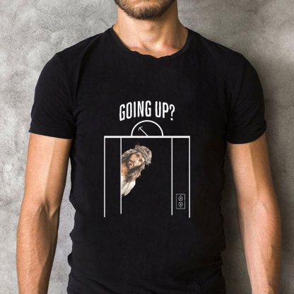 Jesus In Elevator, Going Up Christian T-Shirt