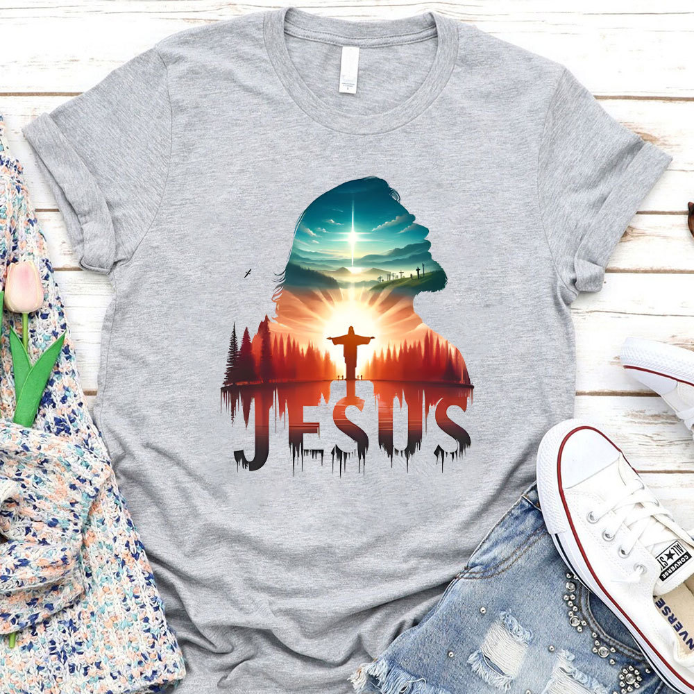 Jesus In The Forest Christian T-Shirt