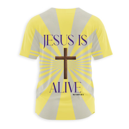 Jesus Is Alive Christian Baseball Jersey