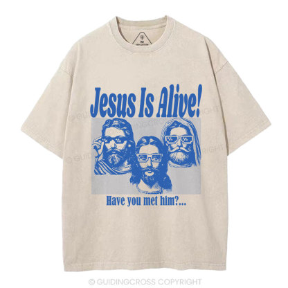 Jesus Is Alive Christian Washed T-Shirt